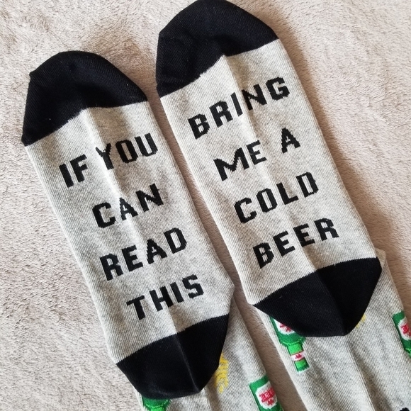 New Novelty Socks 2 Pack - If You Can Read This, Bring Me...Coffee/Beer - Picture 11 of 15